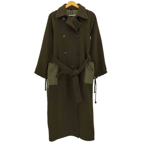 アウラアイラ AULA AILA キルティングドッキング ウール ロング トレンチコート レディース ONE SIZE